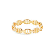 Ring aus vergoldetem Sterlingsilber mit maritimen Gliedern RI-10015PG
