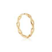 Ring aus vergoldetem Sterlingsilber mit maritimen Gliedern RI-10013GP