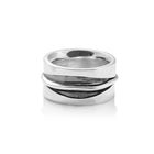 Ring aus Sterlingsilber Aqualin mit poliertem und oxidiertem Finish RA-221.1-M