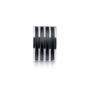 Ohrringe mit Clip aus Sterlingsilber in Form eines leicht gebogenen Rechtecks E-2638