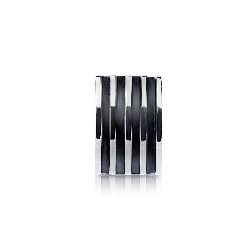 Ohrringe mit Clip aus Sterlingsilber in Form eines leicht gebogenen Rechtecks E-2638