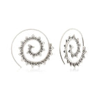 Ohrringe aus Sterlingsilber in Form einer oxidierten Spirale EA-10050P