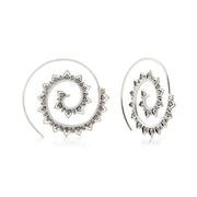 Ohrringe aus Sterlingsilber in Form einer oxidierten Spirale EA-10050P