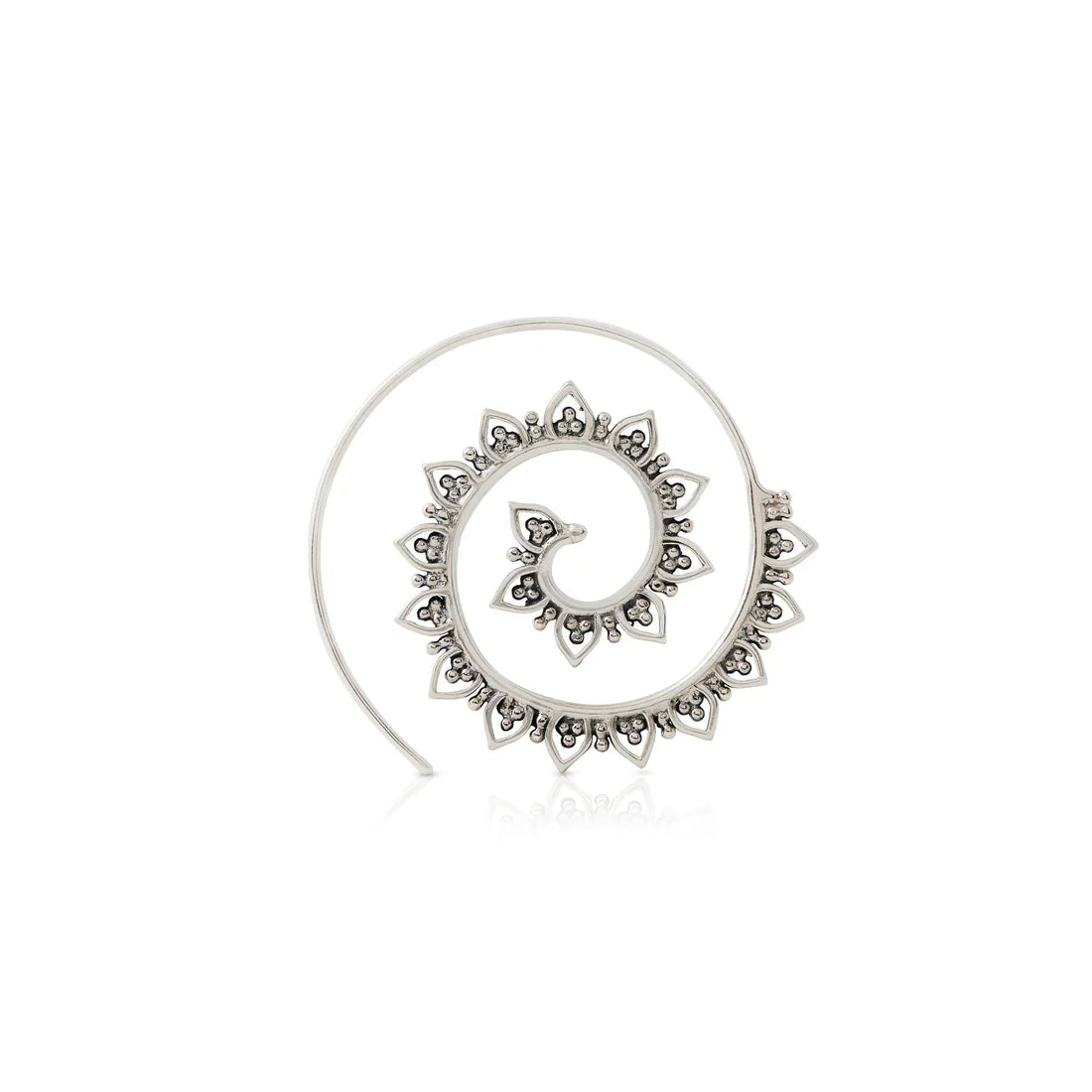 Ohrringe aus Sterlingsilber in Form einer oxidierten Spirale EA-10050P
