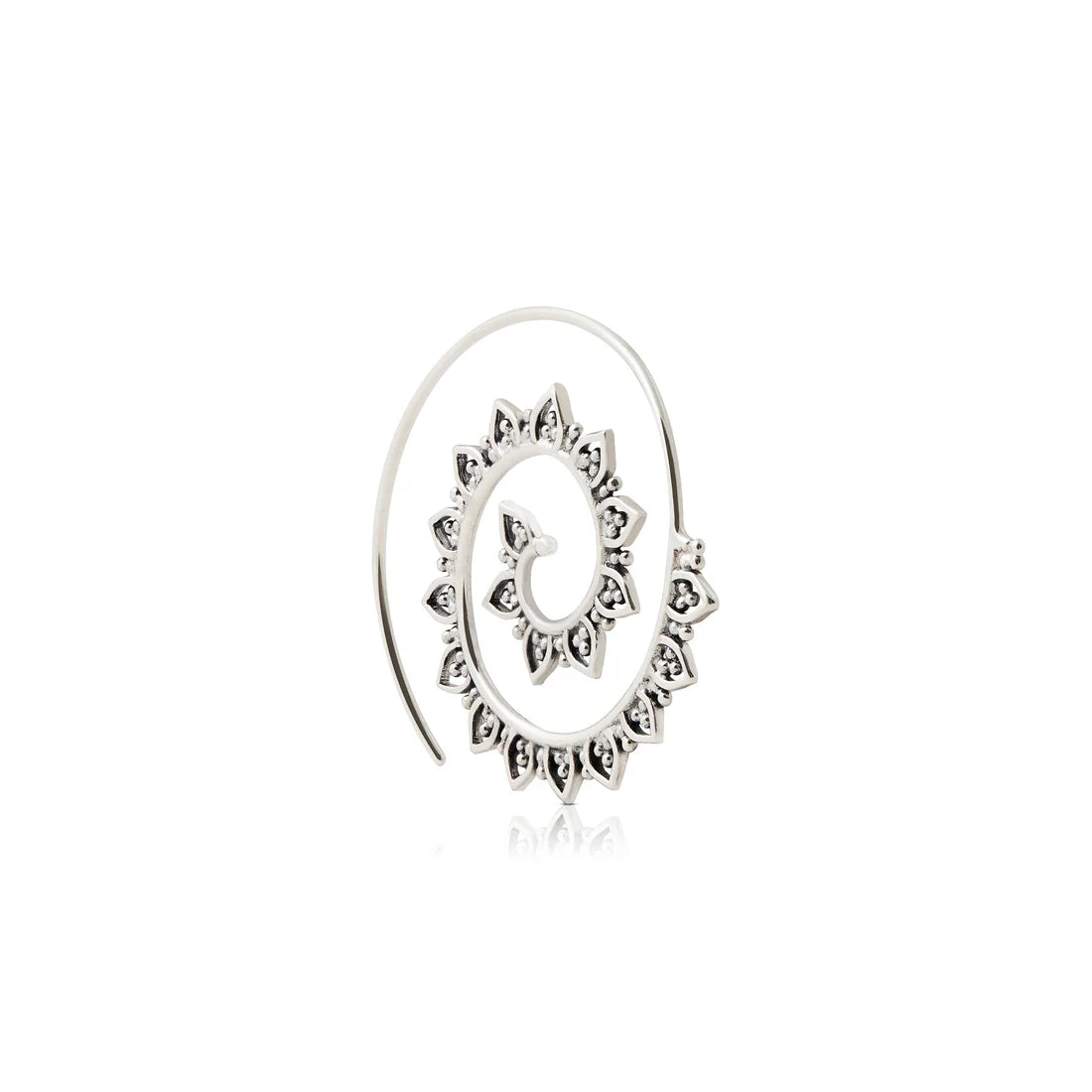 Ohrringe aus Sterlingsilber in Form einer oxidierten Spirale EA-10050P