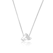 Sterlingsilber Halskette und bombiertes Profil Anhänger mit Matterhorn Motiv N-7013