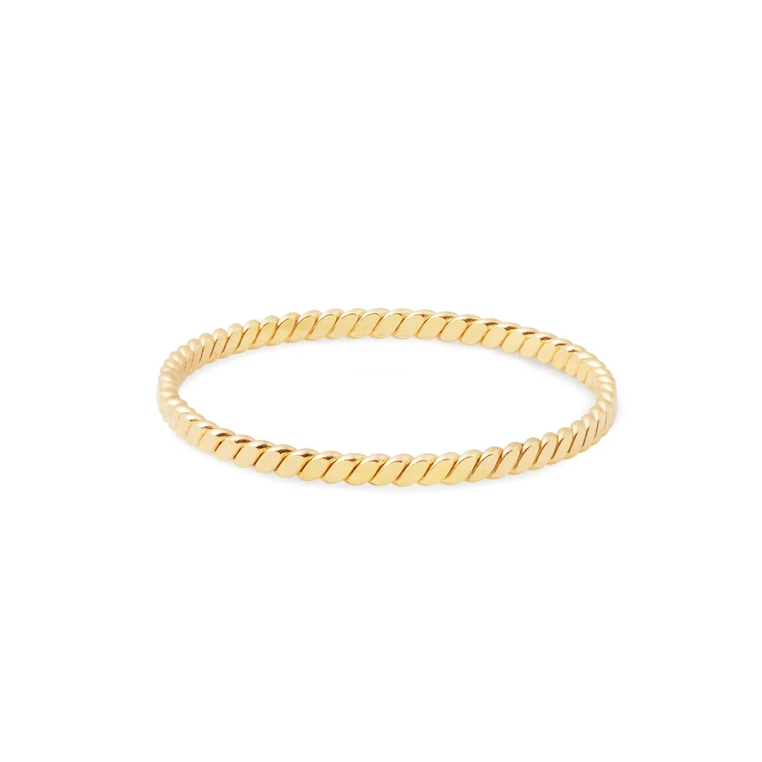 Ring aus vergoldetem Sterlingsilber mit glänzender Torsade RI-10036GP