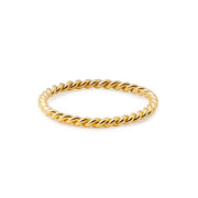 Ring aus vergoldetem Sterlingsilber mit Torsade RI-10036GP