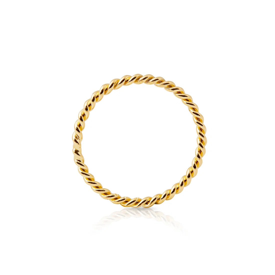 Ring aus vergoldetem Sterlingsilber mit Torsade RI-10036GP-48
