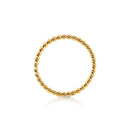 Ring aus vergoldetem Sterlingsilber mit Torsade RI-10036GP