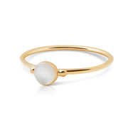 Ring aus vergoldetem Sterlingsilber mit weißem Perlmutt RI-10023GP