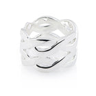 Ring aus Sterlingsilber mit verschlungenen Fäden in Maschenoptik 20-1026