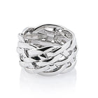 Ring aus Sterlingsilber mit verschlungenen Fäden in Maschenoptik 20-1029