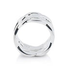 Ring aus Sterlingsilber mit verschlungenen Fäden in Maschenoptik 20-1026