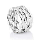 Ring aus Sterlingsilber mit verschlungenen Fäden in Maschenoptik 20-1029
