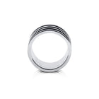 Ring aus Sterlingsilber mit glänzendem und oxidiertem Finish R-4344