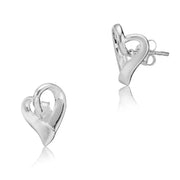 Ohrringe aus Sterlingsilber in Herzform EA-10027A