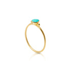 Ring aus vergoldetem Sterlingsilber mit grünem Türkis RI-10032GP