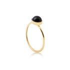 Ring aus vergoldetem Sterlingsilber mit Onyx-Achat RI-10019GP
