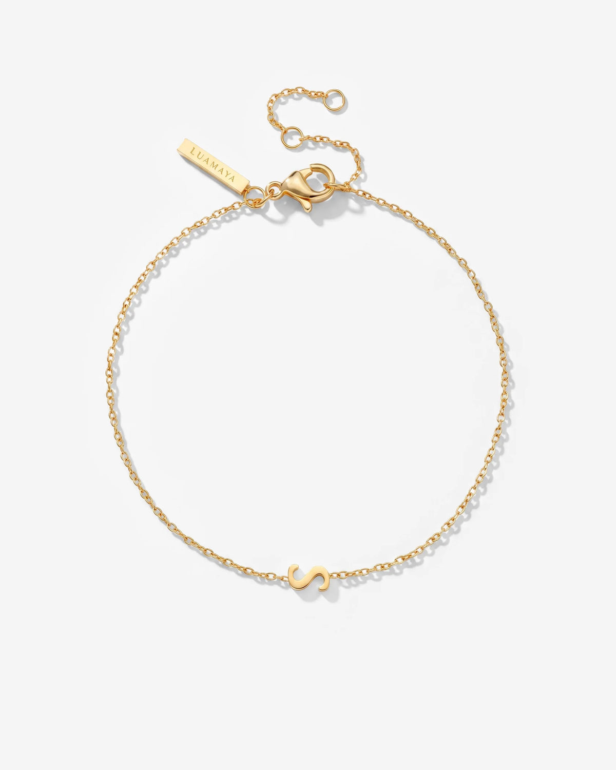 LUAMAYA Tiny Letter Bracelet