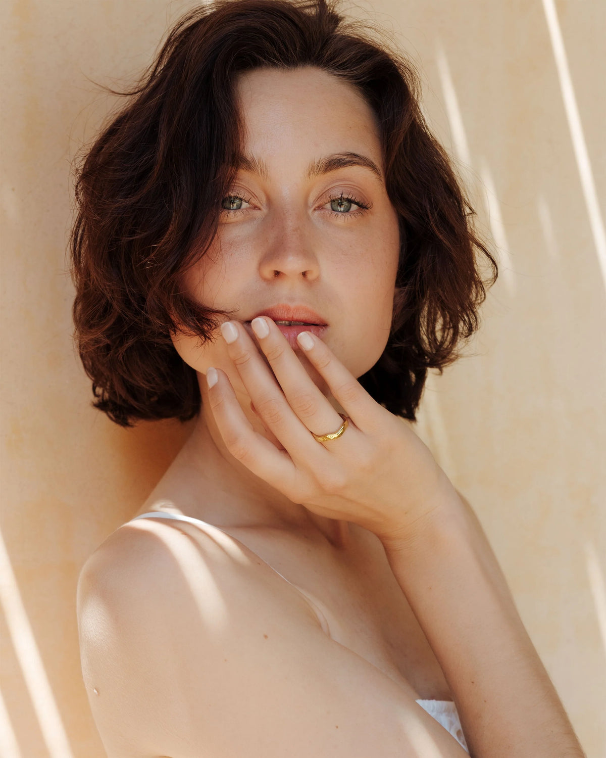 LUAMAYA Hammered Wave Ring