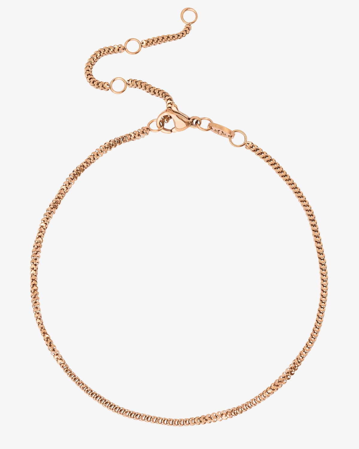 LUAMAYA Box Snake Anklet Roségold