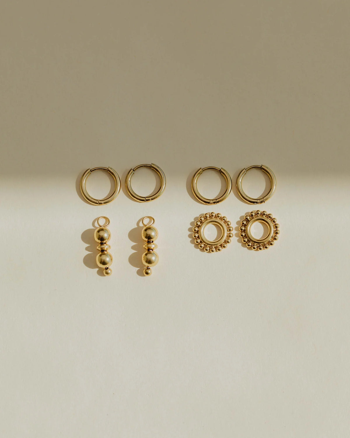 LUAMAYA Golden Dawn Hoop Set Small