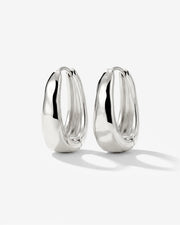LUAMAYA Hammered Seeker Hoops Small
