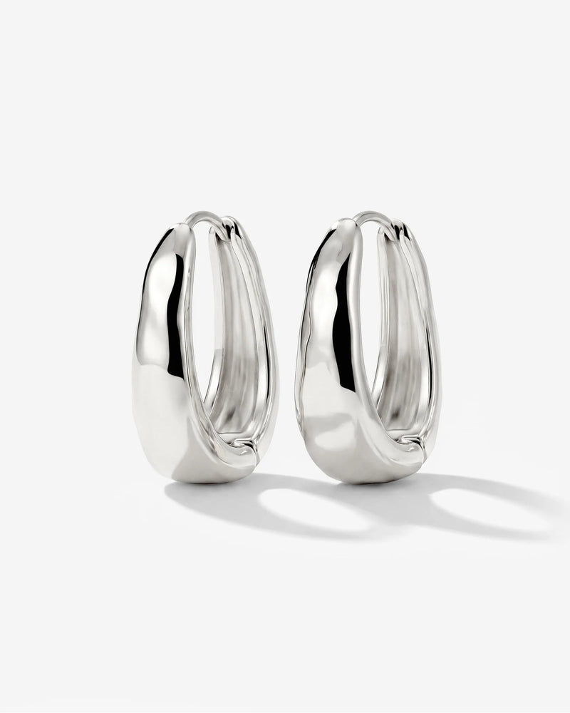 LUAMAYA Hammered Seeker Hoops Small