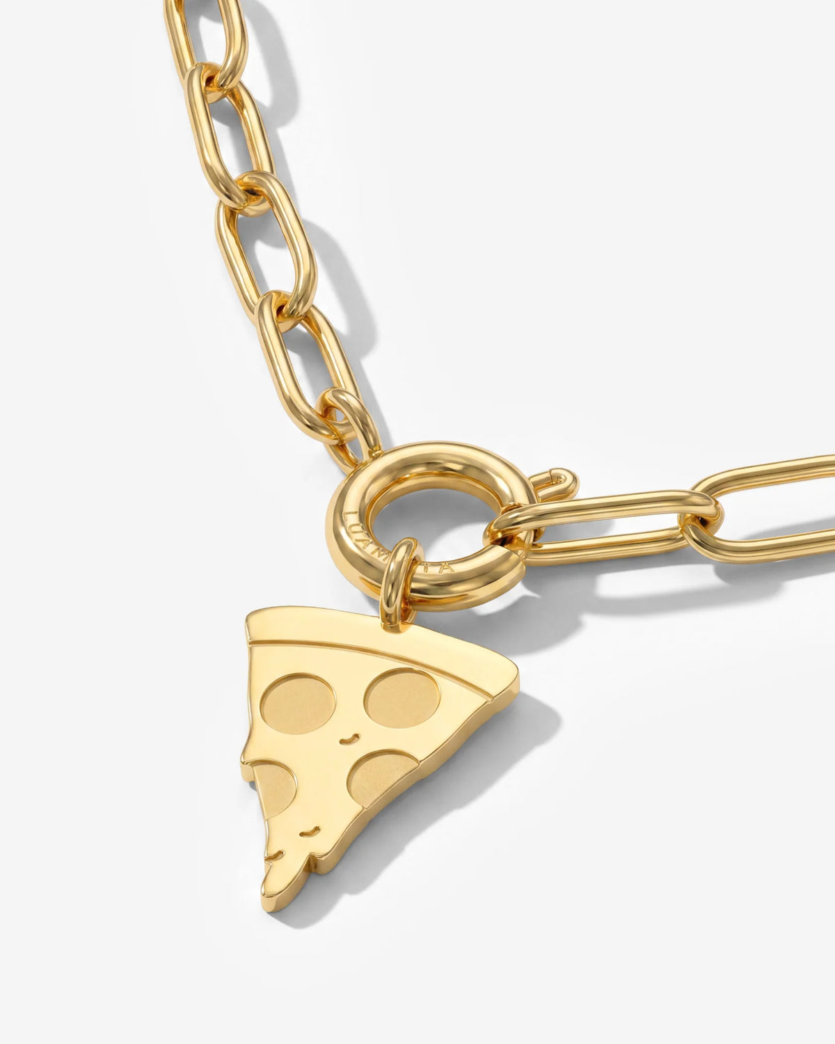LUAMAYA Bella Pizza Oval Links Necklace Set