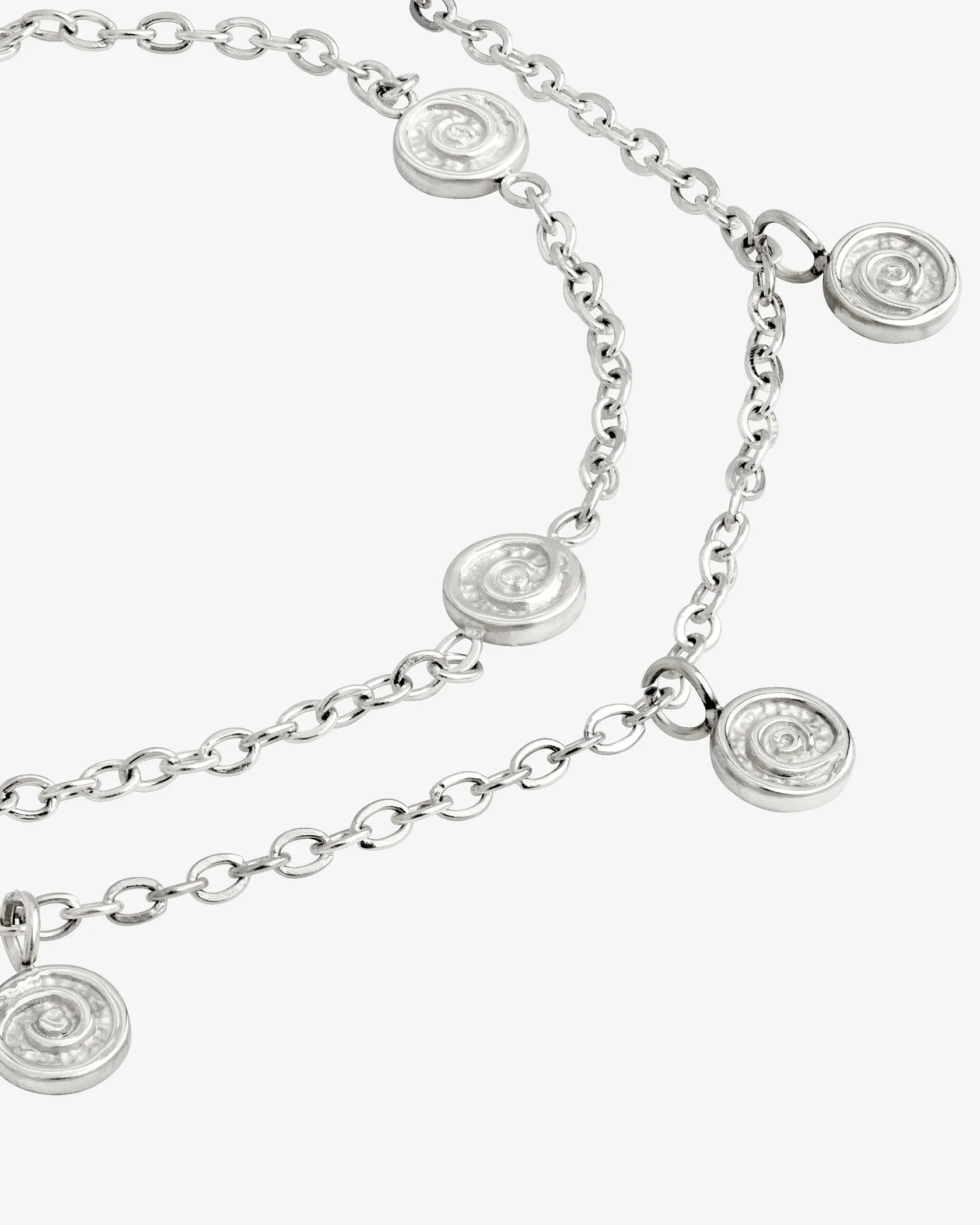 LUAMAYA Swirl'n Double Anklet Silber Fusskette