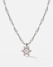 LUAMAYA Sparkling Pink Petal Necklace