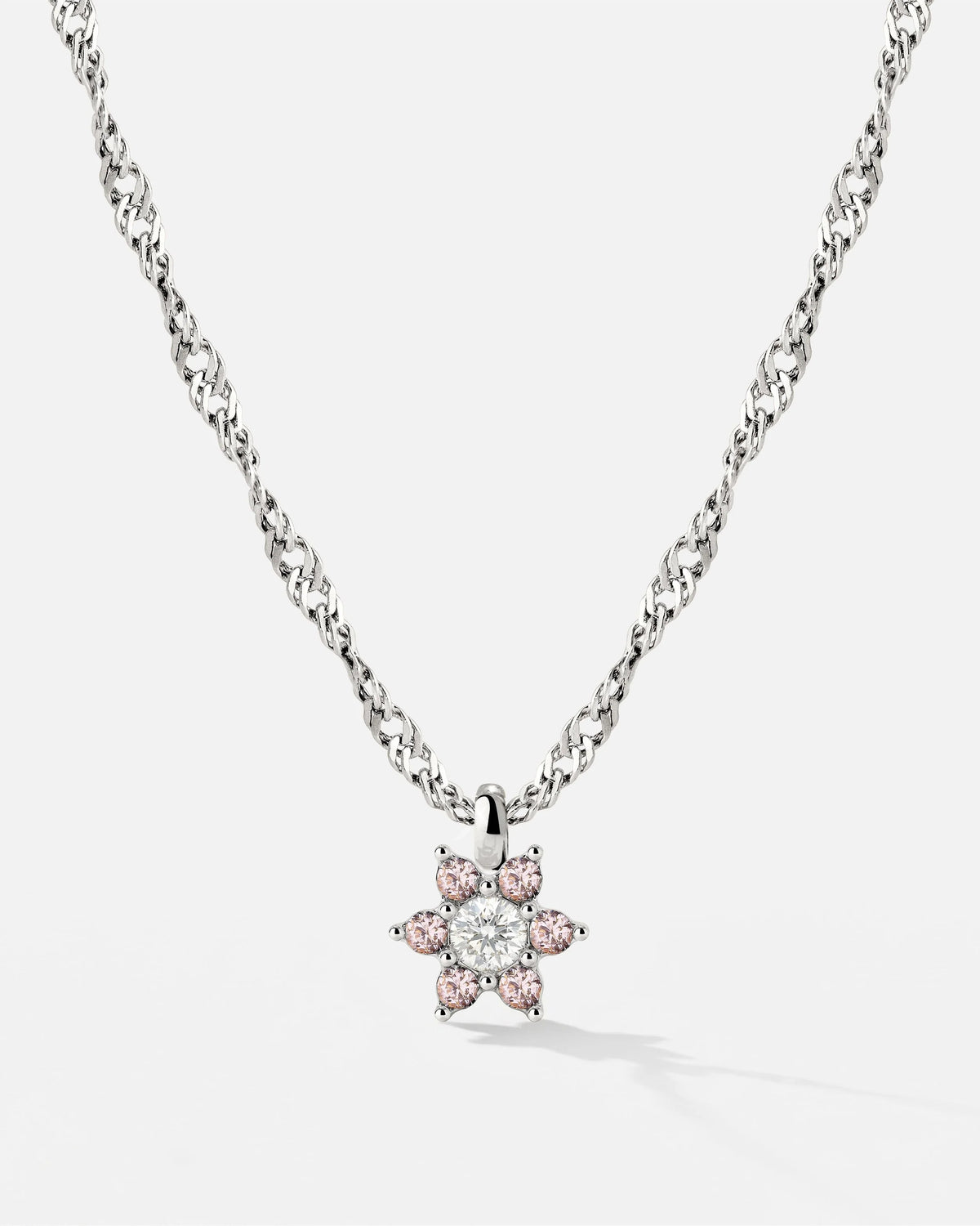 LUAMAYA Sparkling Pink Petal Necklace