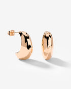 LUAMAYA Hammered Huggie Studs