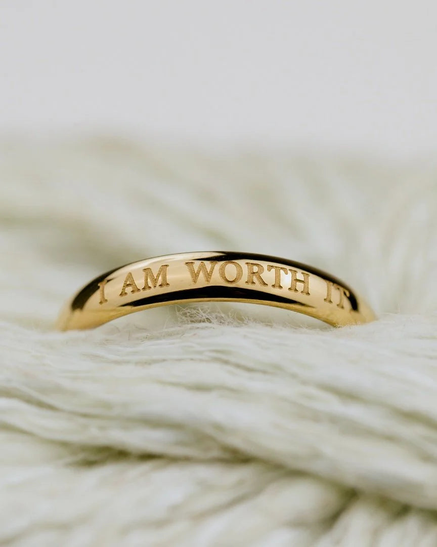 LUAMAYA I am worth it Ring Gold