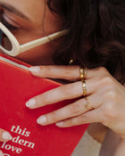 LUAMAYA Hammered Wave Ring