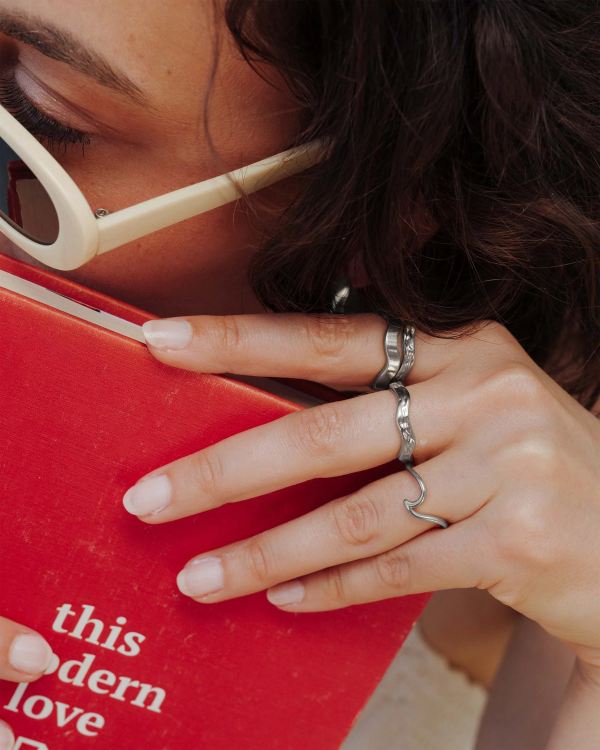 LUAMAYA Hammered Wave Ring
