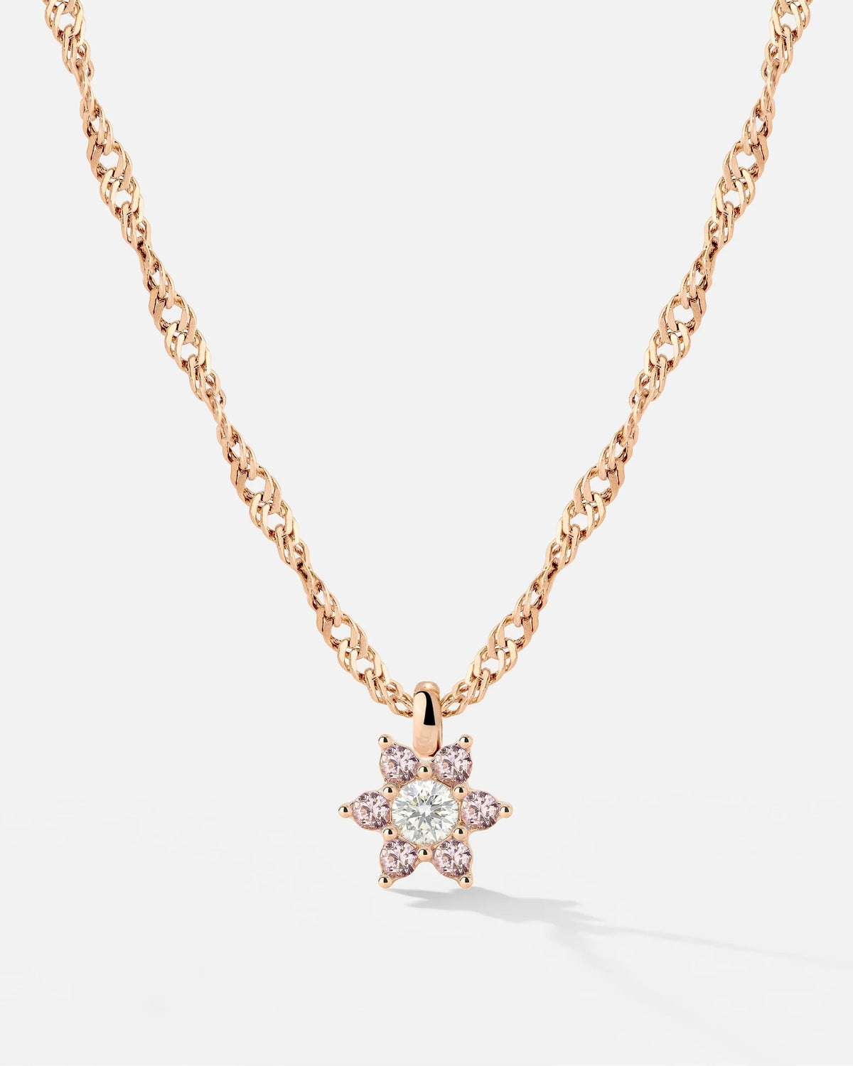 LUAMAYA Sparkling Pink Petal Necklace