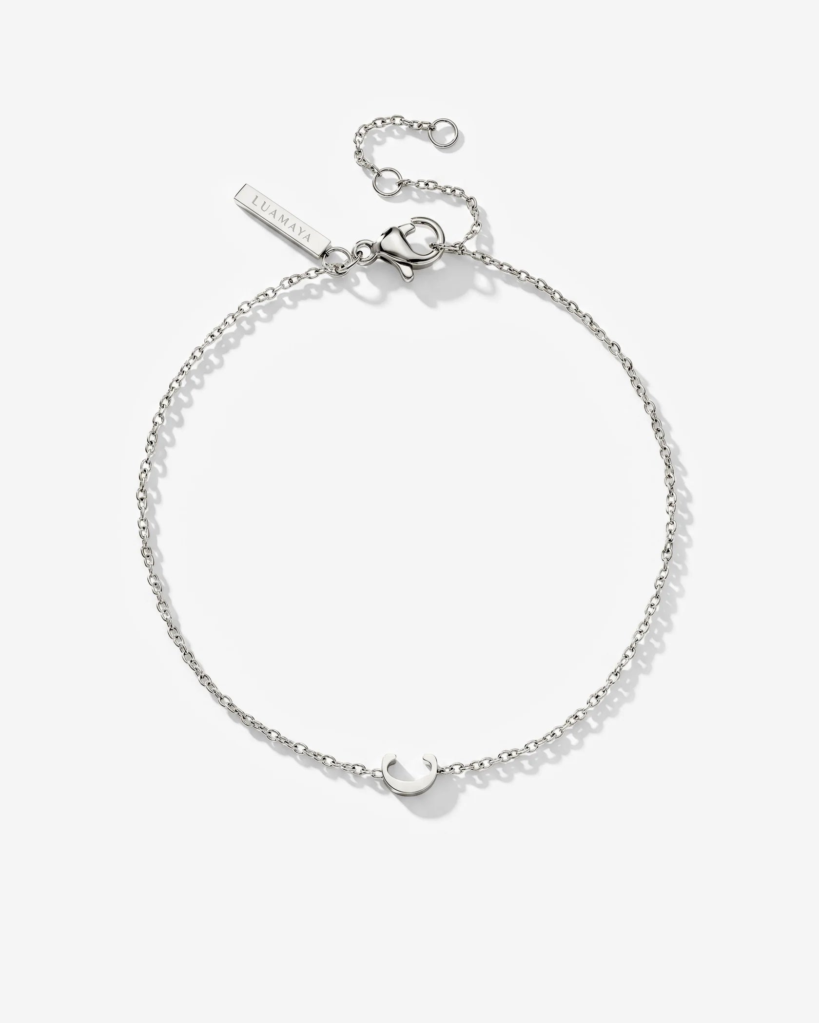 LUAMAYA Tiny Letter Bracelet