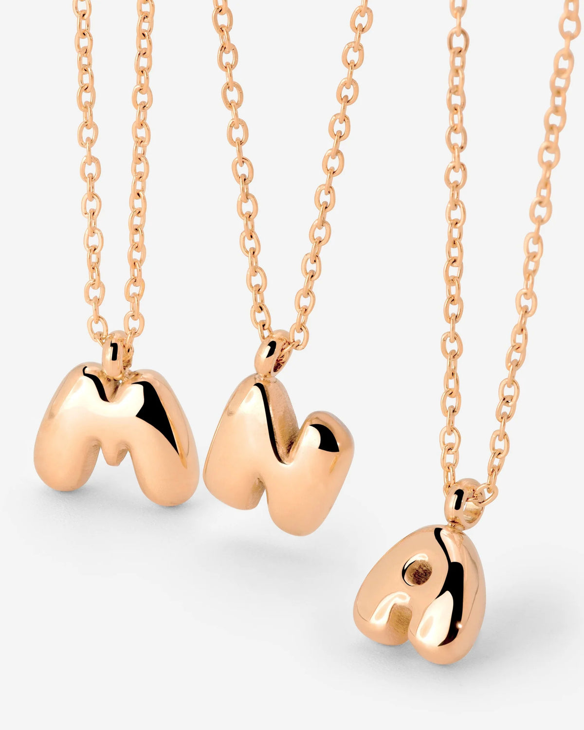 LUAMAYA Bubble Letter Necklace Roségold