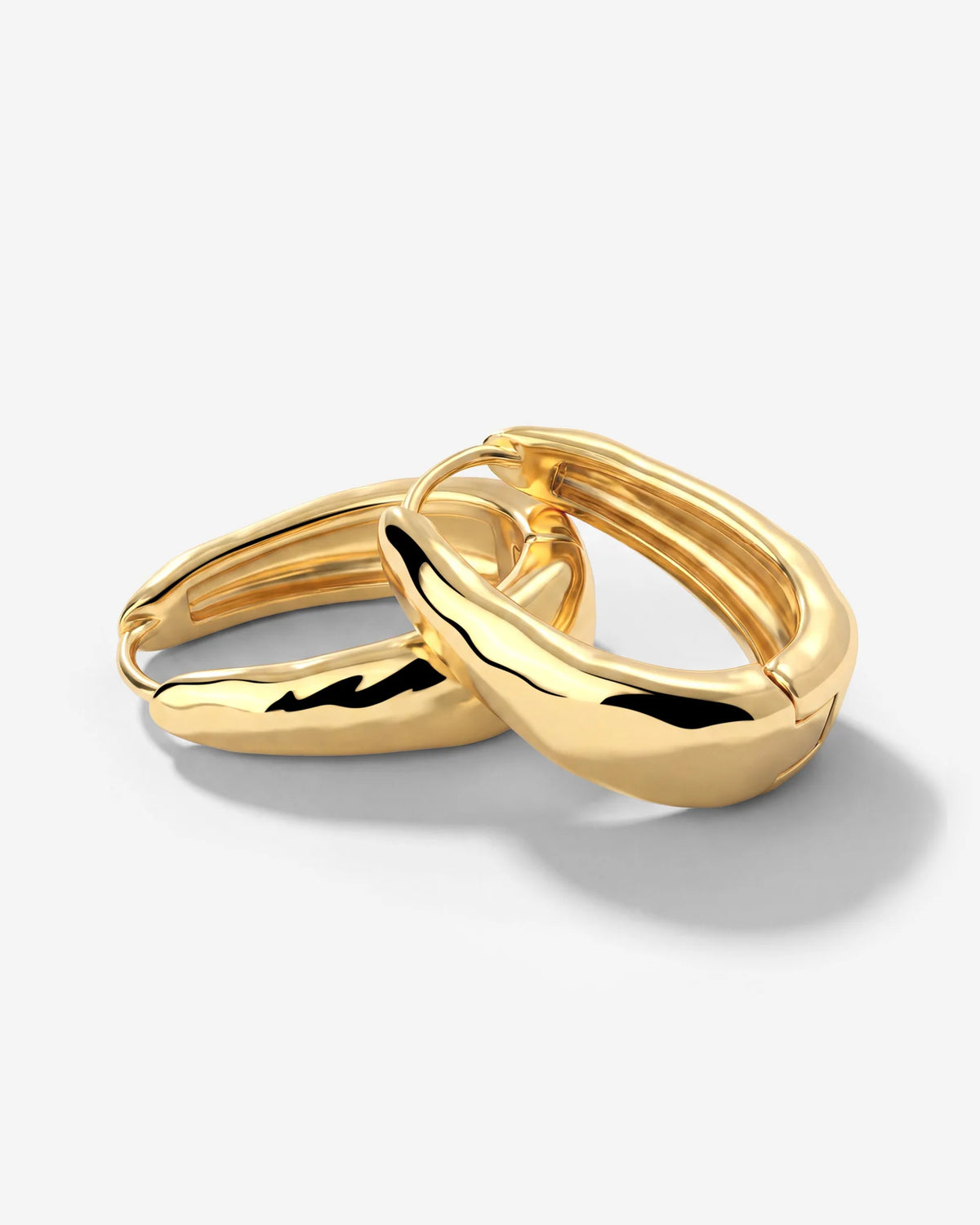 LUAMAYA Hammered Seeker Hoops Small