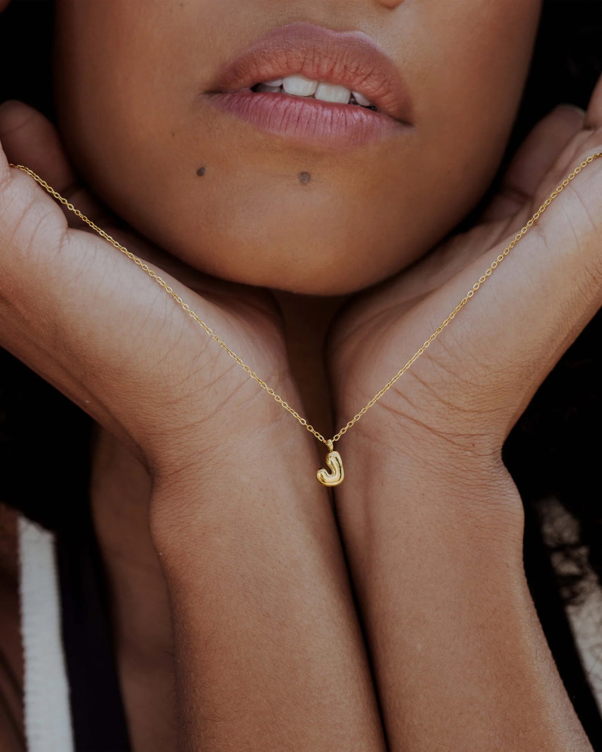 LUAMAYA Bubble Letter Necklace