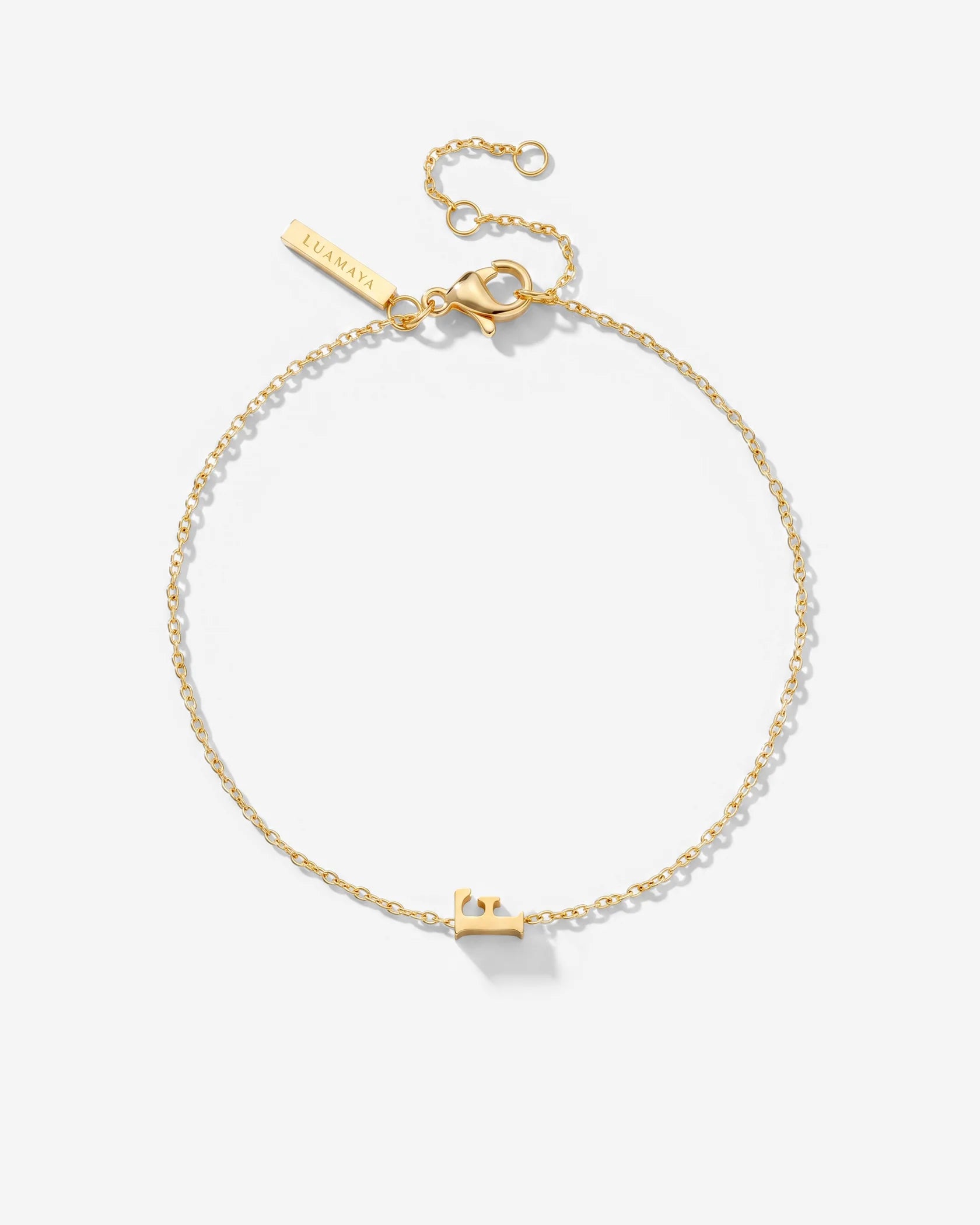 LUAMAYA Tiny Letter Bracelet
