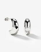 LUAMAYA Hammered Huggie Studs
