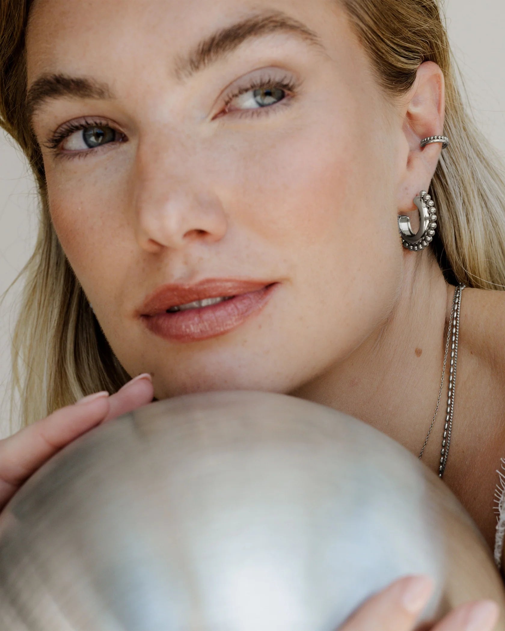 LUAMAYA Glow Drops Hoop Studs