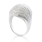 Ring aus Sterlingsilber mit einem Welleneffekt RI-10113A