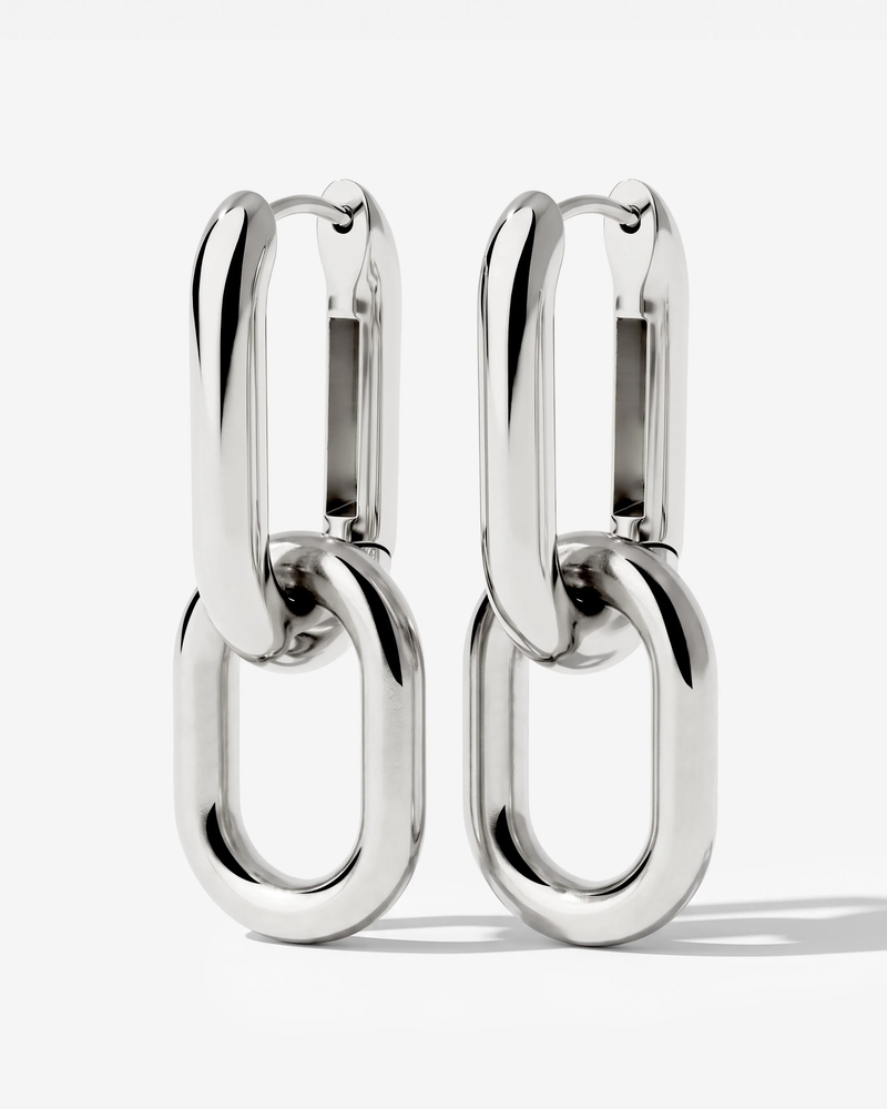 LUAMAYA Chunky Bold Oval Hoop Set Small