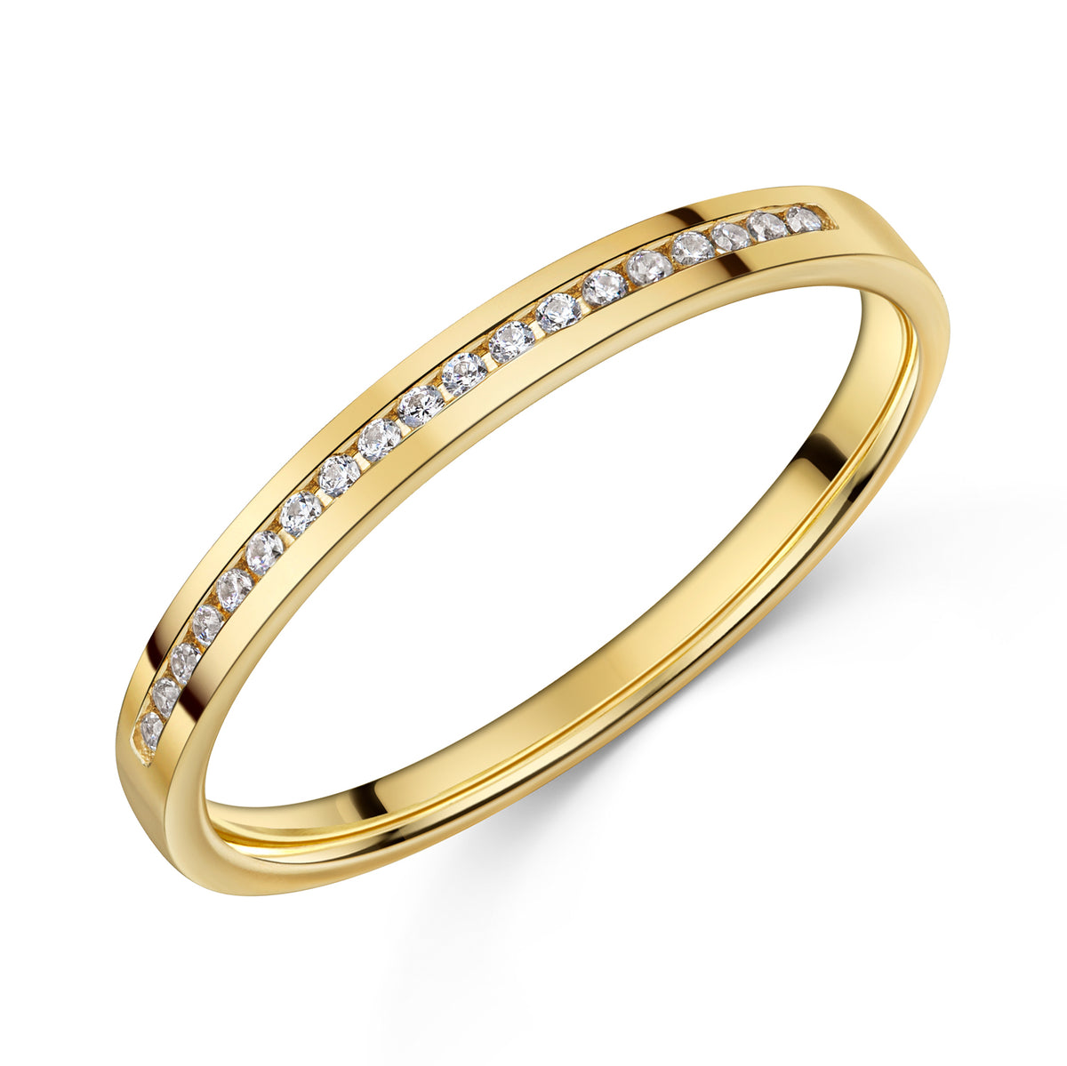 Lovebird Memory Ring mit 19 Zirkonia Gold 333 LB328