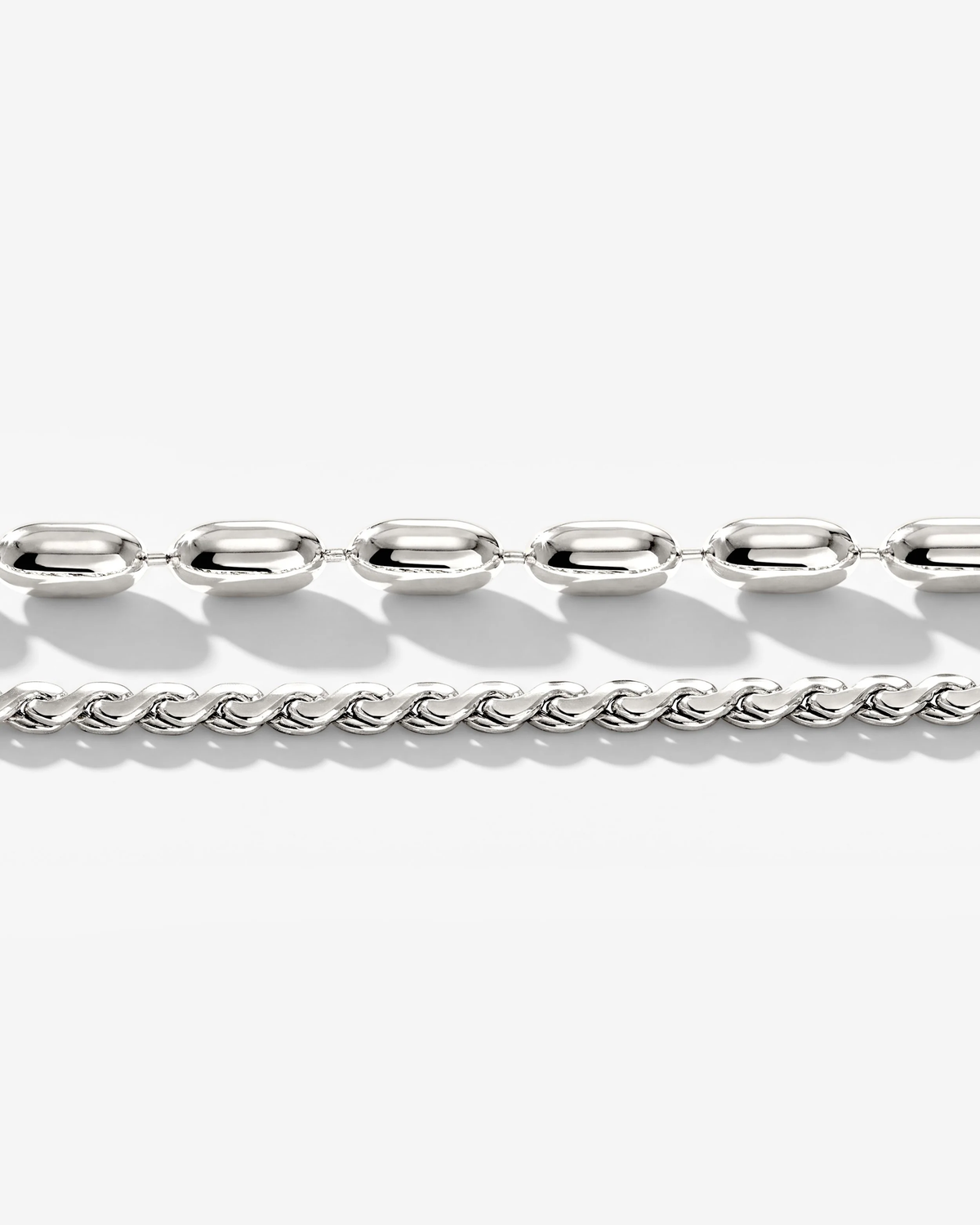 LUAMAYA Droplet Double Necklace Silber