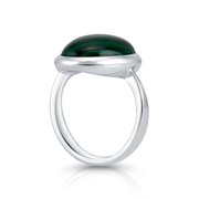 Ring aus Sterlingsilber mit wunderschönem ovalem Malachit R-4430